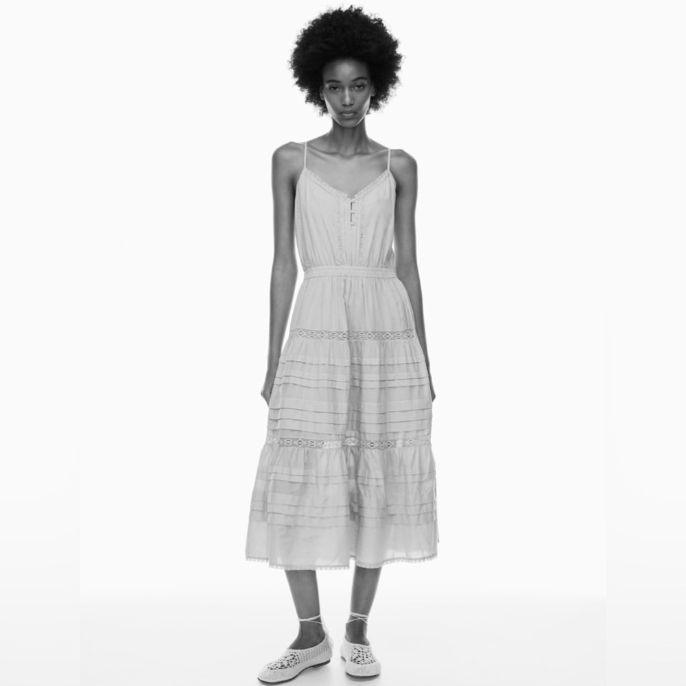 Aritzia Beige Little Moon Milos Dress